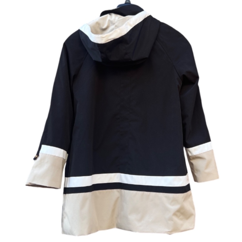NWT Jones New York Black/Cream Jacket Size Large Rain Waterproof Lightweight - Picture 3 of 16